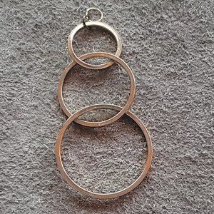 Gold Tone Three Different Sized Round Pieces Pendant - Jewelry, Fashion, Style